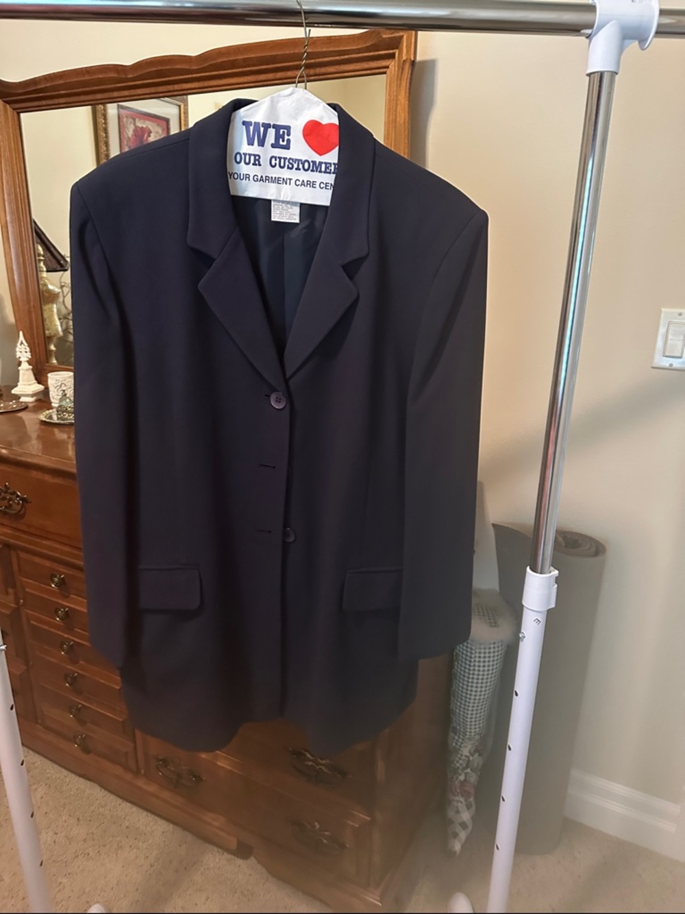 Jones New York Navy Single-Breasted Blazer